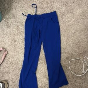 Women's Blue Scrub Pants Small Petite